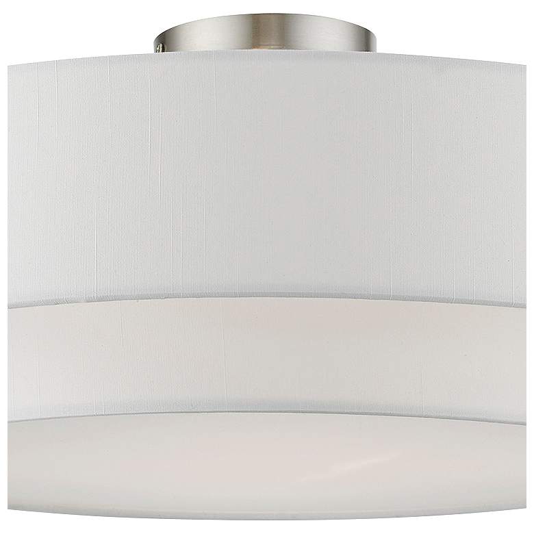 Image 4 Meridian 22" Wide Brushed Nickel Double Layer Ceiling Light more views