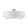 4_Meridian 22" Wide Brushed Nickel Double Layer Ceiling Light more views