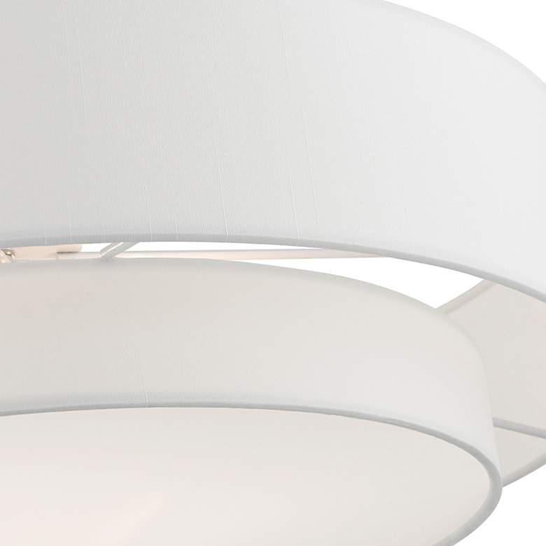 Image 5 Meridian 22" Wide Brushed Nickel Double Layer Ceiling Light more views