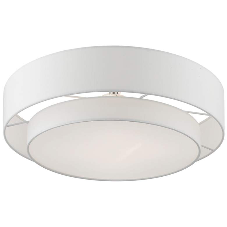 Image 7 Meridian 22" Wide Brushed Nickel Double Layer Ceiling Light more views