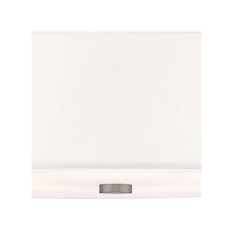 Image 4 Meridian 22" Wide Brushed Nickel Drum Ceiling Light more views