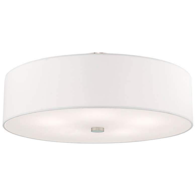 Image 6 Meridian 22" Wide Brushed Nickel Drum Ceiling Light more views