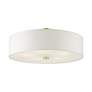 4_Meridian 22" Wide Satin Brass Drum Ceiling Light more views