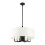 6_Meridian 24" Wide Black 6-Light Drum Shade Chandelier more views