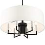 7_Meridian 24" Wide Black 6-Light Drum Shade Chandelier more views