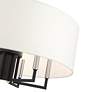 Meridian 24" Wide Black 6-Light Drum Shade Chandelier