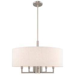 Meridian 24" Wide Brushed Nickel 6-Light Chandelier