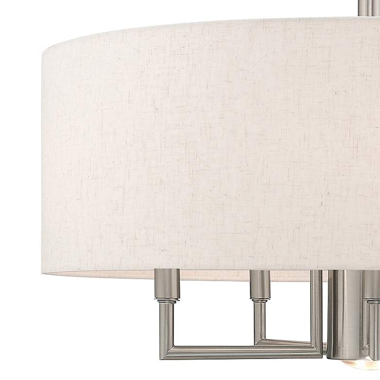 Image 4 Meridian 24" Wide Brushed Nickel 6-Light Chandelier more views