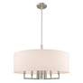 6_Meridian 24" Wide Brushed Nickel 6-Light Chandelier more views