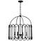 Meridian 24" Wide Matte Black 4-Light Pendant Light