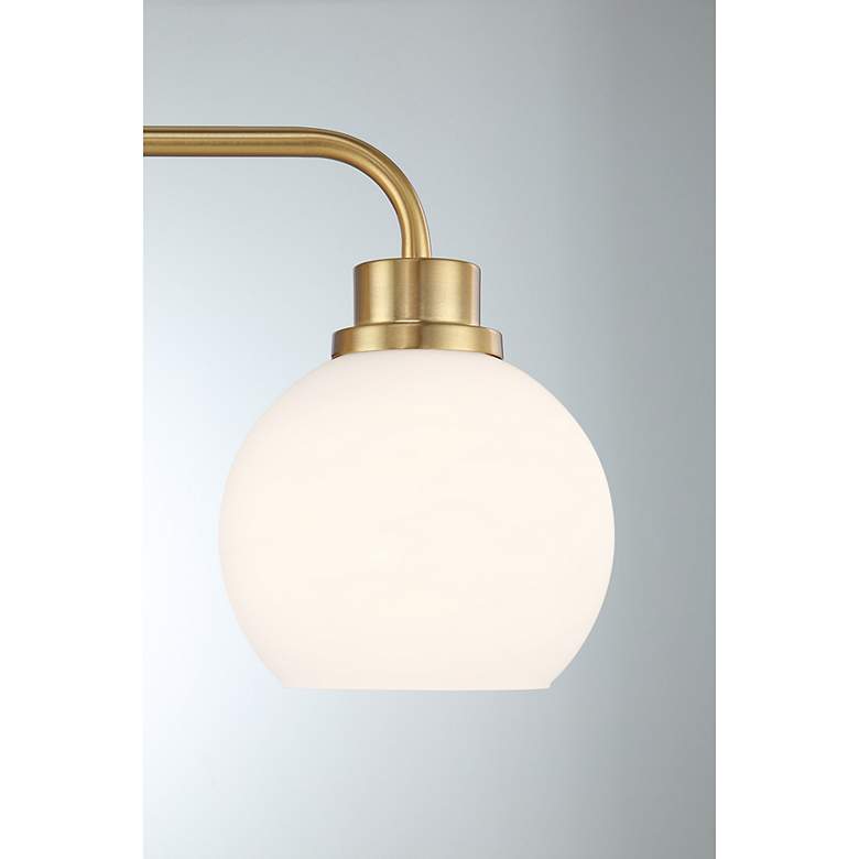Image 6 Meridian 24" Wide Natural Brass 3-Light Vanity Bath Light more views