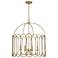 Meridian 24" Wide Natural Brass 4-Light Pendant