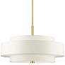 Thumbnail3 of Meridian 24" Wide Satin Brass 3-Tier Drum Chandelier