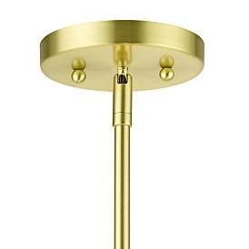 Image5 of Meridian 24" Wide Satin Brass 3-Tier Drum Chandelier more views