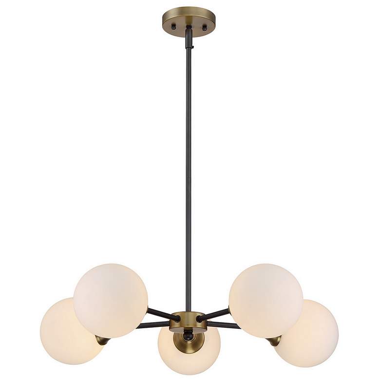 Image 1 Meridian 26 3/4" Wide Oil-Rubbed Bronze 5-Light Chandelier