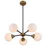 Thumbnail2 of Meridian 26 3/4" Wide Oil-Rubbed Bronze 5-Light Chandelier more views