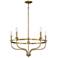 Meridian 26" Wide Natural Brass 5-Light Chandelier