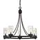 Meridian 26" Wide Oil-Rubbed Bronze 5-Light Chandelier