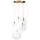 Meridian 28" Wide Natural Brass LED Multi-Light Pendant
