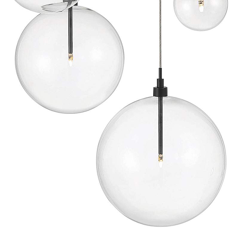 Image 2 Meridian 28" Wide Oil-Rubbed Bronze Multi-Light Pendant more views