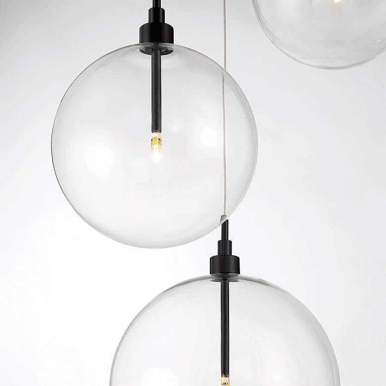 Image 3 Meridian 28" Wide Oil-Rubbed Bronze Multi-Light Pendant more views