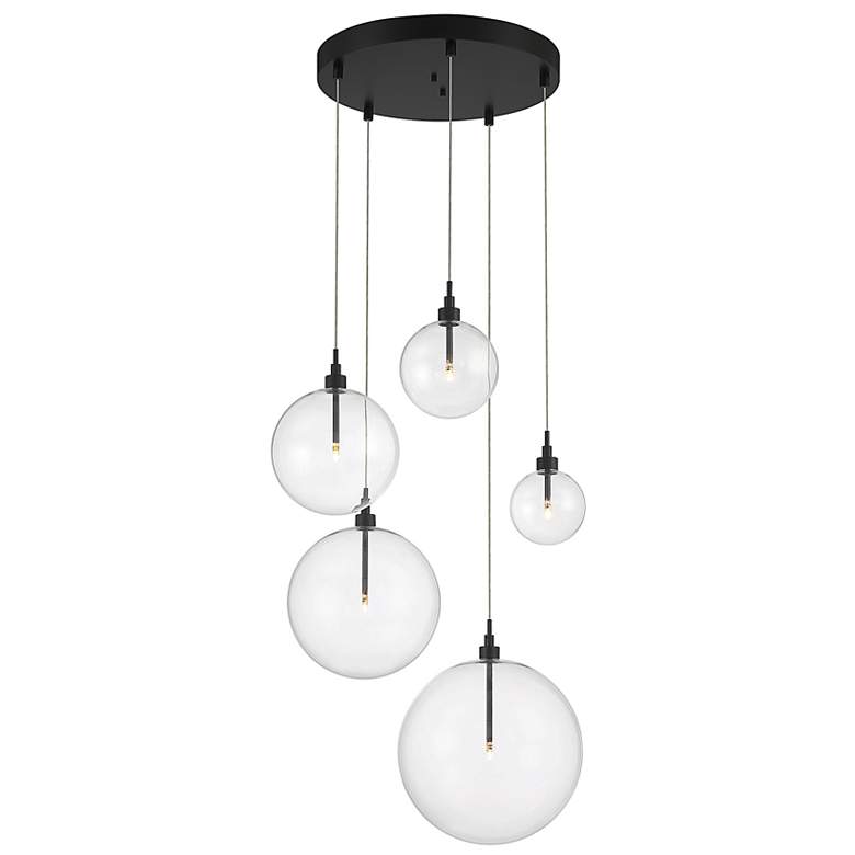 Image 5 Meridian 28" Wide Oil-Rubbed Bronze Multi-Light Pendant more views