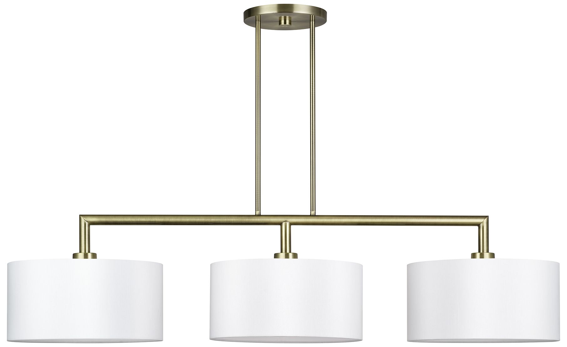 Image 3 Meridian 3 Light Antique Brass Extra Large Linear Chandelier more views