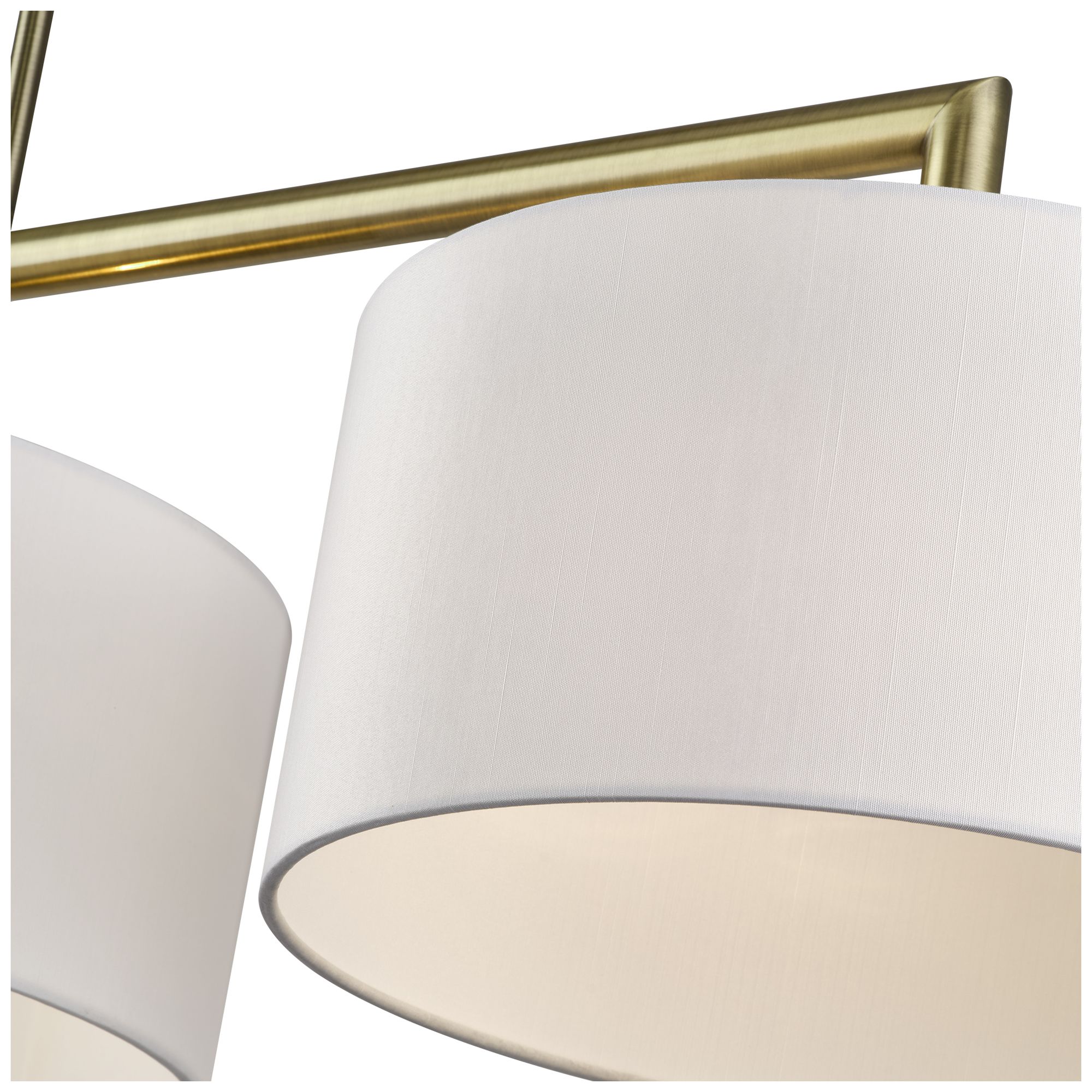 Image 7 Meridian 3 Light Antique Brass Extra Large Linear Chandelier more views