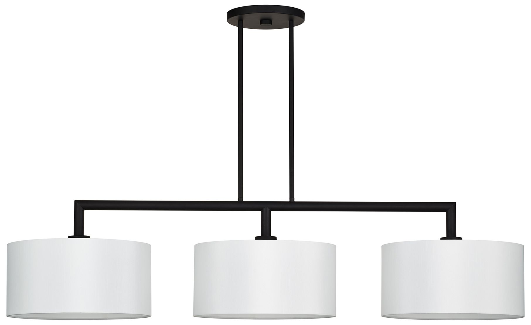 Image 3 Meridian 3 Light Black Extra Large Linear Chandelier more views