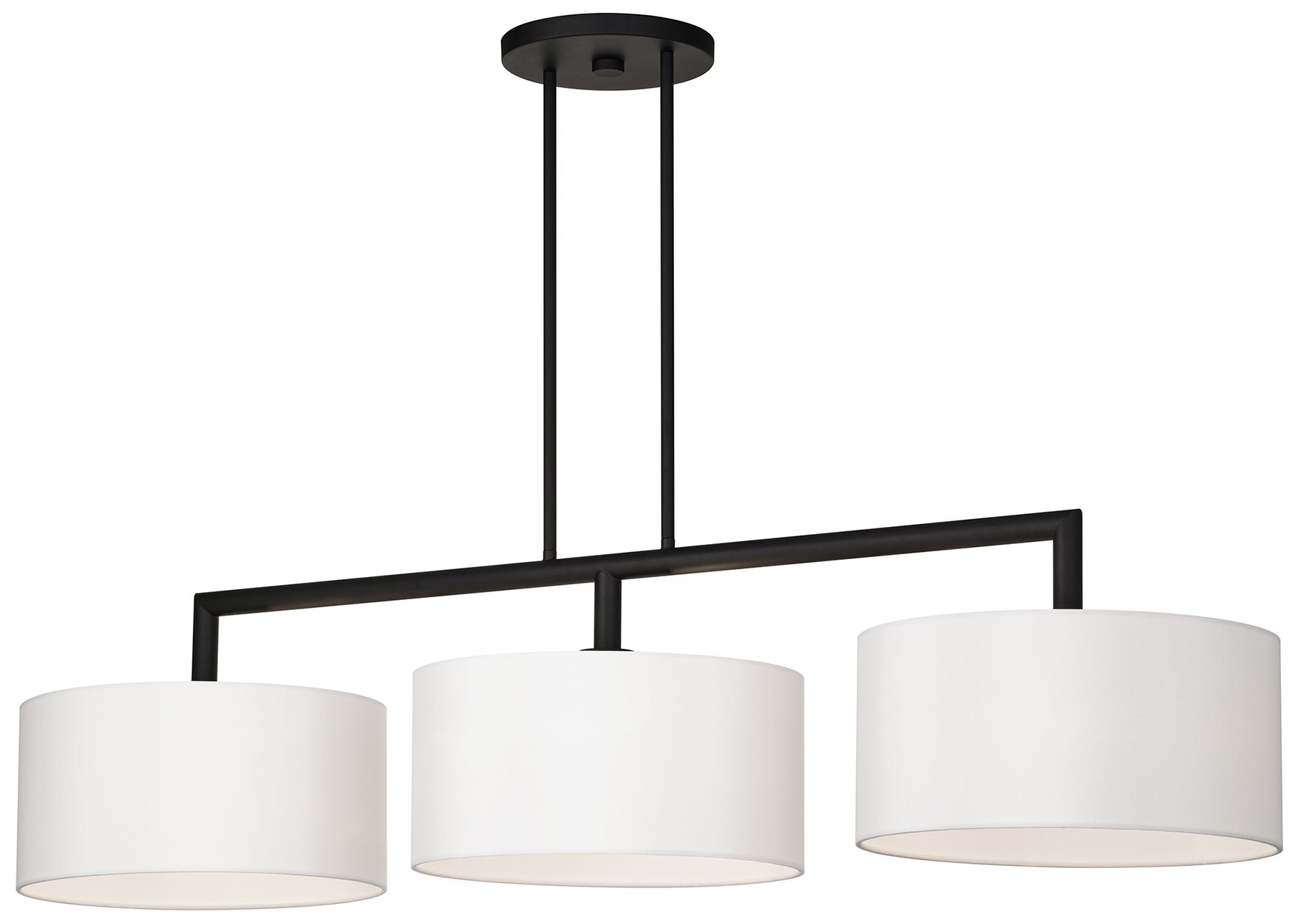 Image 4 Meridian 3 Light Black Extra Large Linear Chandelier more views