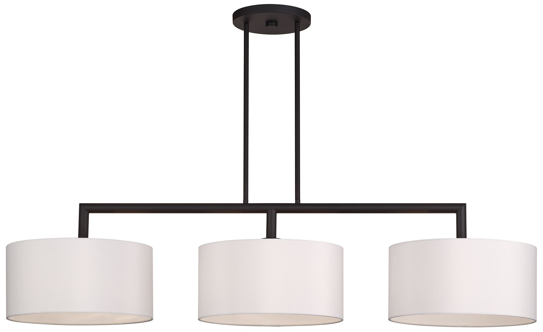 Image 4 Meridian 3 Light Bronze Extra Large Linear Chandelier more views