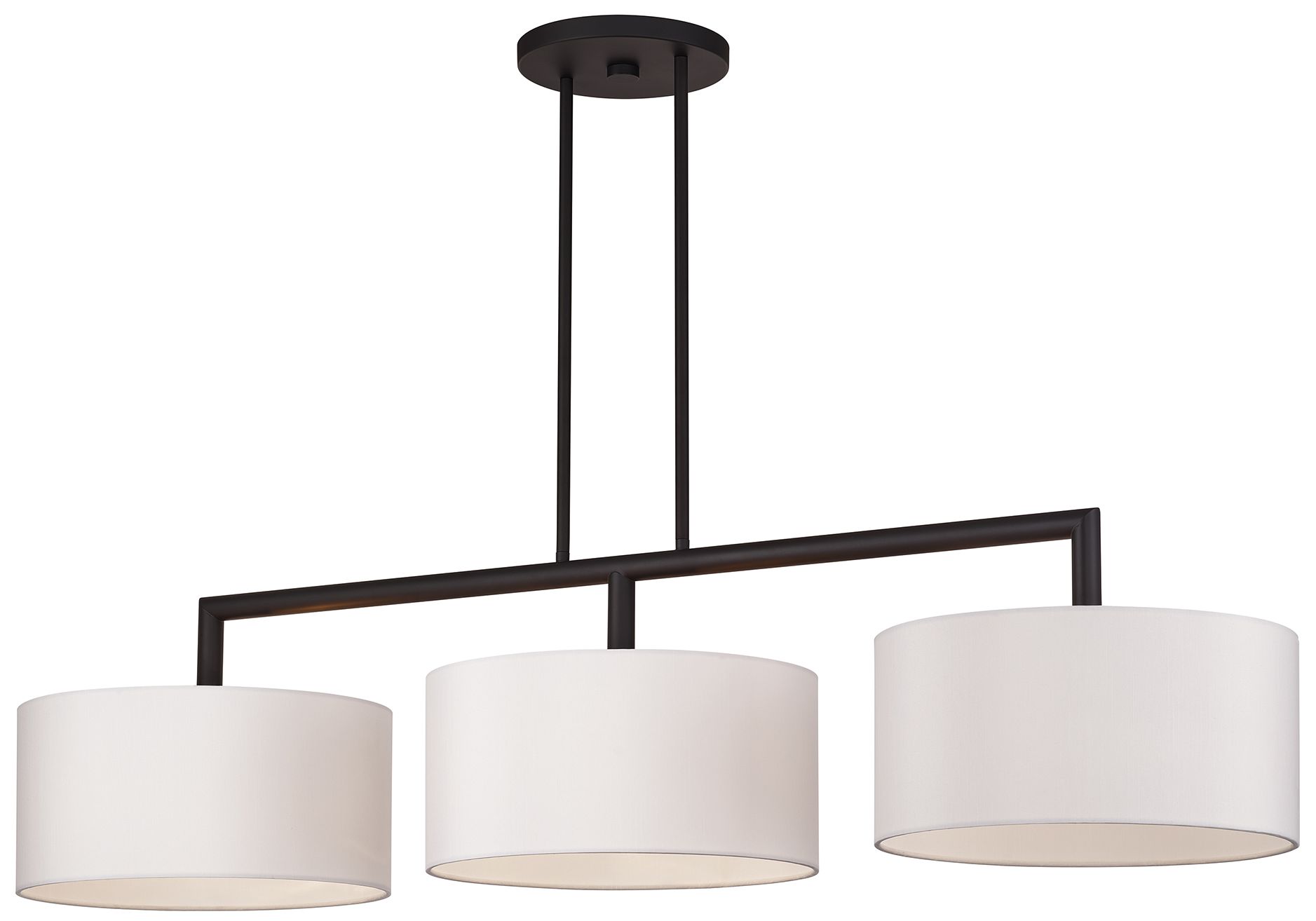 Image 5 Meridian 3 Light Bronze Extra Large Linear Chandelier more views