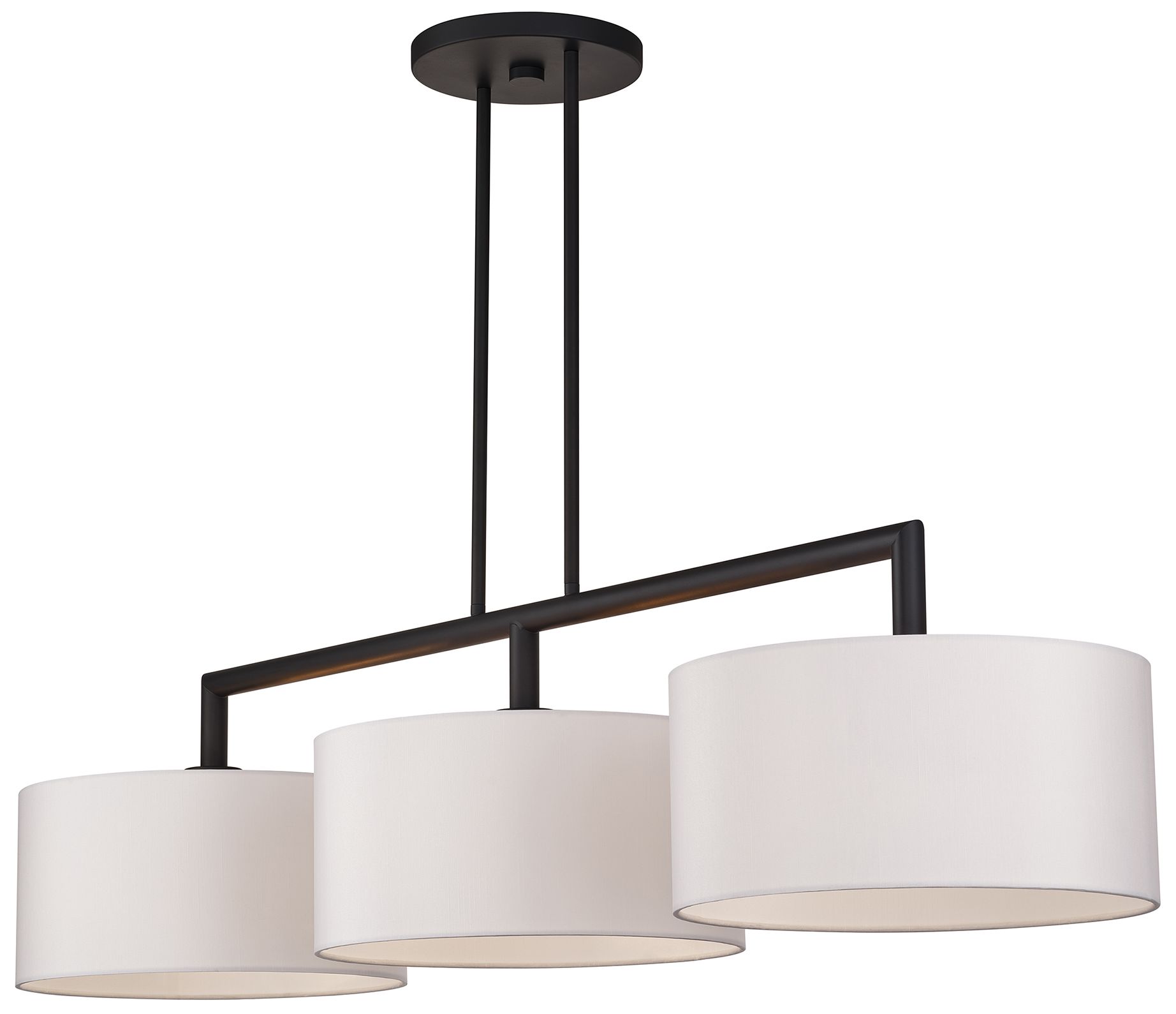 Image 6 Meridian 3 Light Bronze Extra Large Linear Chandelier more views