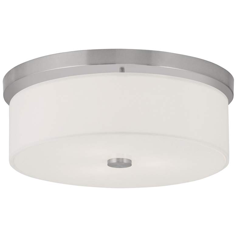 Image 1 Meridian 3 Light Brushed Nickel Ceiling Mount
