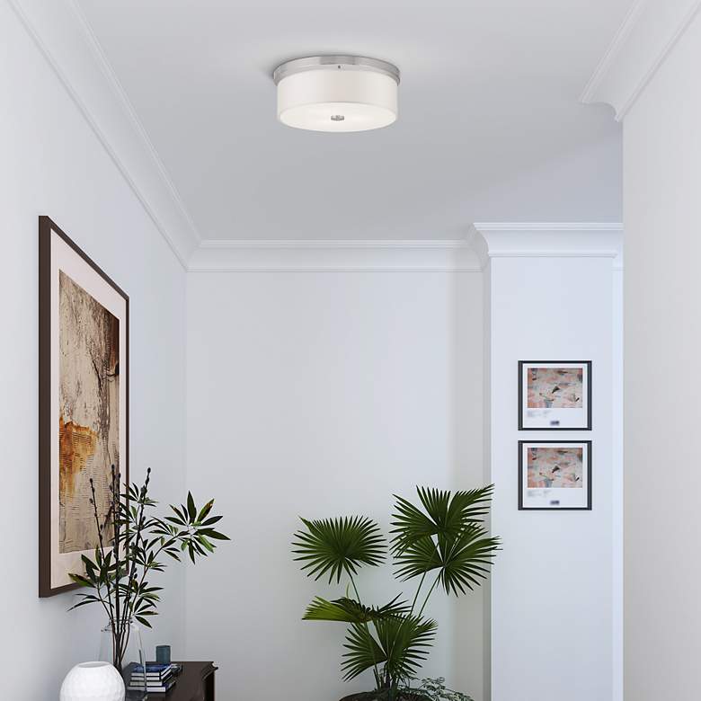 Image 4 Meridian 3 Light Brushed Nickel Ceiling Mount more views