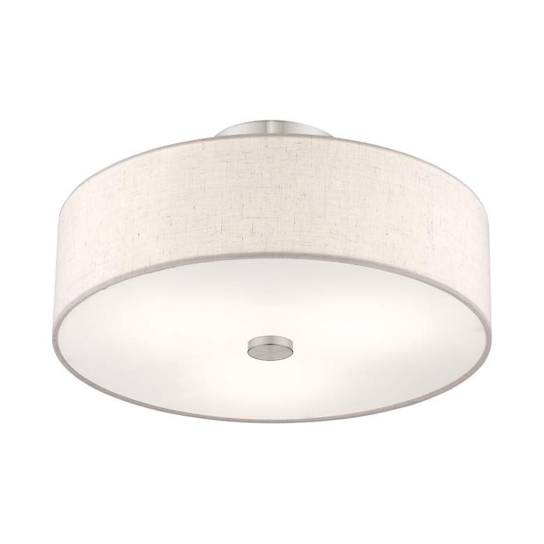 Image 5 Meridian 3 Light Brushed Nickel Ceiling Mount more views