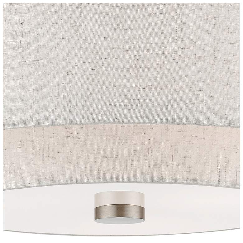 Image 4 Meridian 3 Light Brushed Nickel Semi-Flush more views