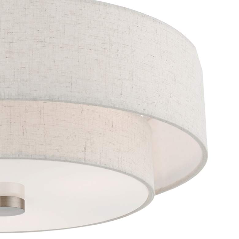 Image 5 Meridian 3 Light Brushed Nickel Semi-Flush more views