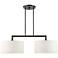 Meridian 35" Wide Black Chrome 2-Light Linear Chandelier