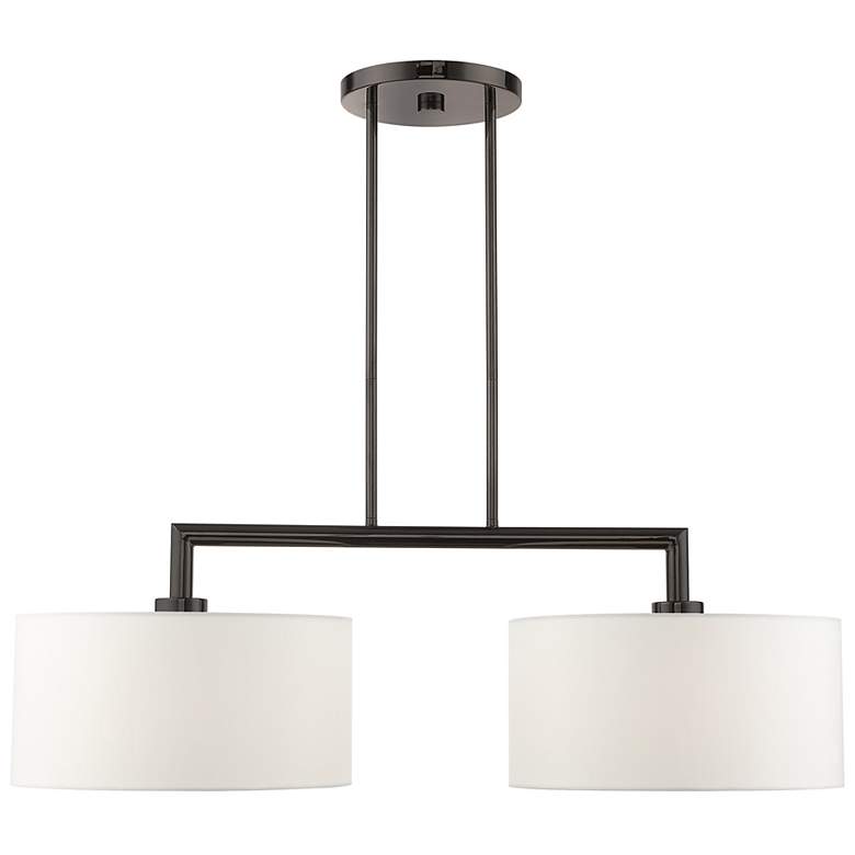 Image 5 Meridian 35" Wide Black Chrome 2-Light Linear Chandelier more views