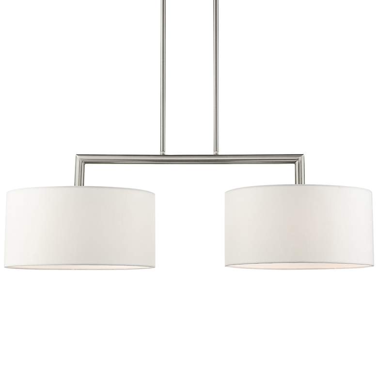 Image 3 Meridian 35" Wide Brushed Nickel 2-Light Island Chandelier
