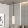2_Meridian 4 3/4" Wide English Bronze Cylinder Mini Pendant