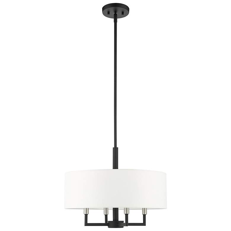 Image 3 Meridian 4 Light Black Pendant Chandelier more views