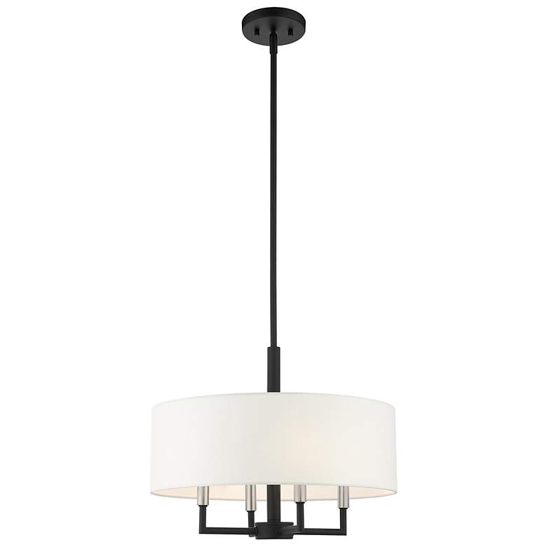 Image 4 Meridian 4 Light Black Pendant Chandelier more views