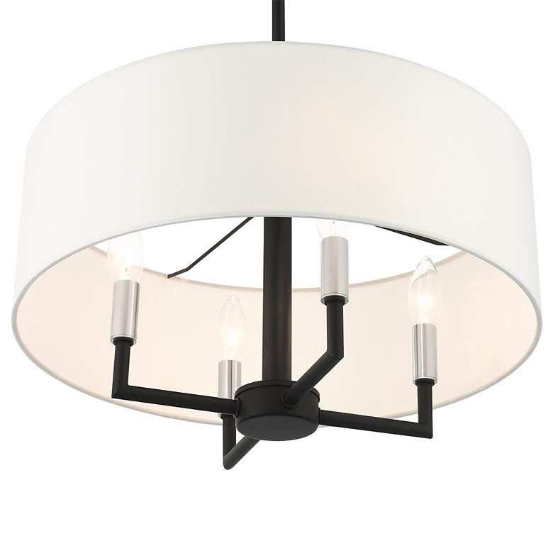 Image 6 Meridian 4 Light Black Pendant Chandelier more views