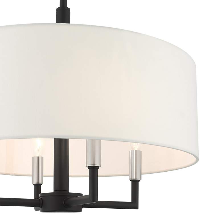 Image 7 Meridian 4 Light Black Pendant Chandelier more views