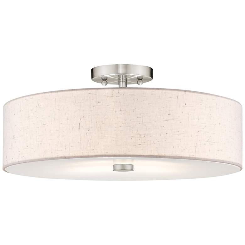 Image 3 Meridian 4 Light Brushed Nickel Ceiling Mount