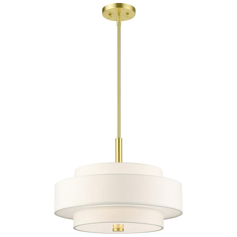 Image 4 Meridian 4 Light Satin Brass Chandelier more views