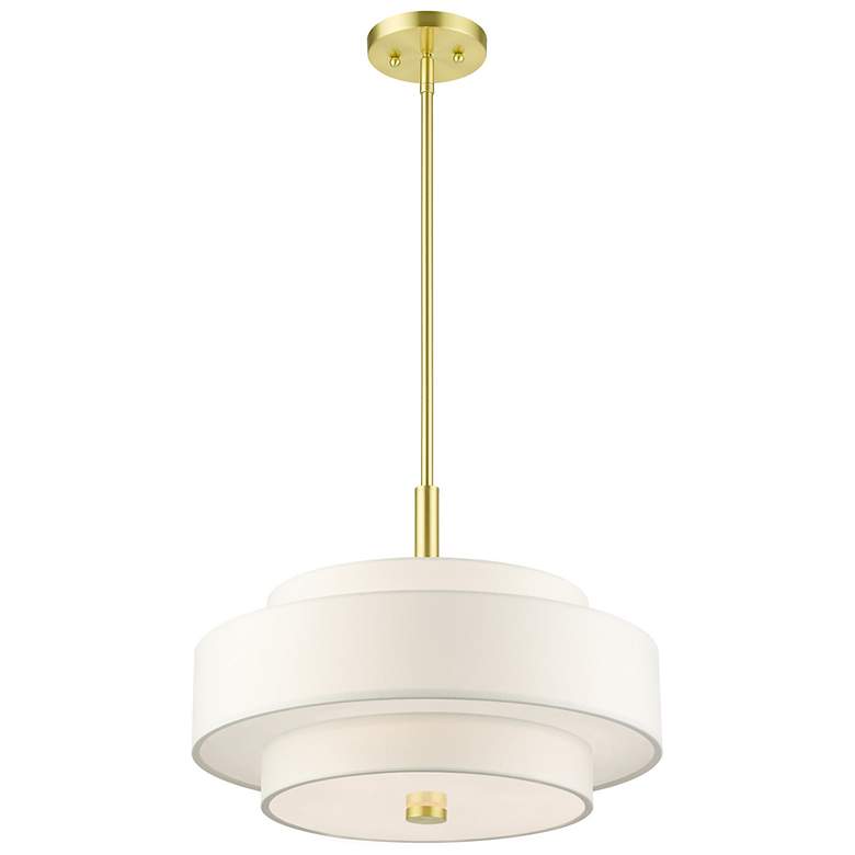 Image 5 Meridian 4 Light Satin Brass Chandelier more views