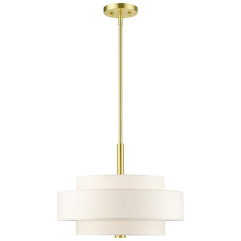 Image 6 Meridian 4 Light Satin Brass Chandelier more views